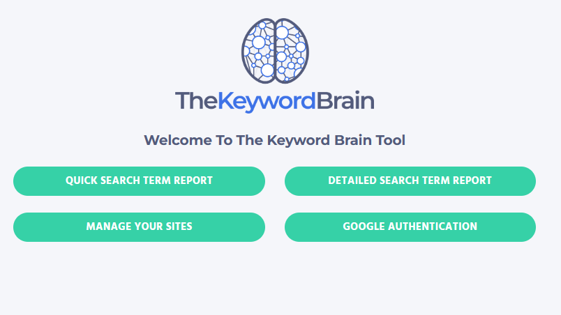 the keyword brain dashboard
